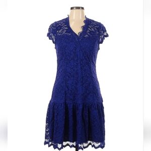 Allen B. By Allen Schwartz Royal Blue Lace Midi Dress, Size L